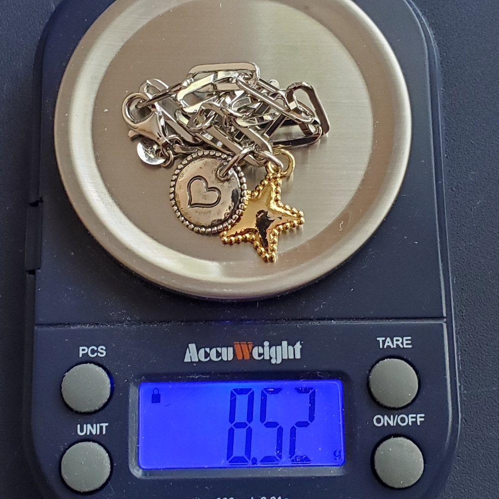 PZ Israel Sterling Paperclip Link Charm Bracelet - Picture 16 of 16